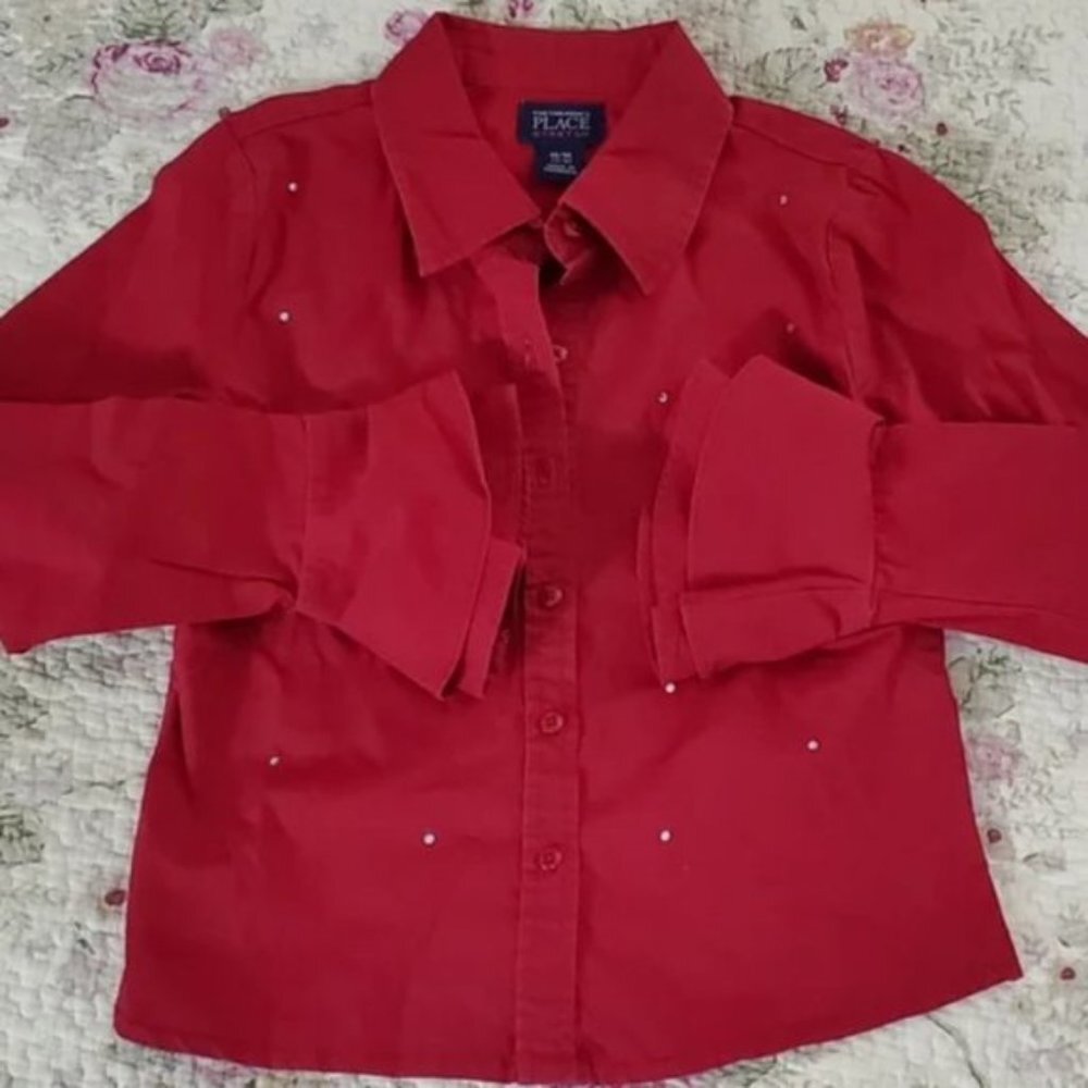 The Children's Place- Stretch Western Retro Button Down Top with Bell sl…
